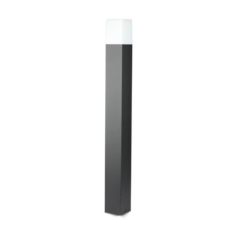 V-Tac quadratische Gartenlampe - Schwarz, 80 cm, IP54, GU10 Fassung, ohne Leuchtmittel, 230V