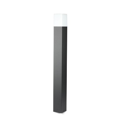 V-Tac quadratische Gartenlampe - Schwarz, 80 cm, IP54, GU10 Fassung, ohne Leuchtmittel, 230V