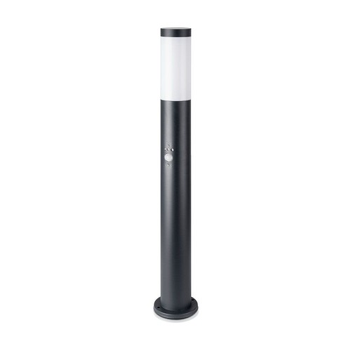 V-Tac schwarze Gartenlampe - 80 cm, IP44 für den Außenbereich, PIR-Sensor, E27 Fassung, ohne Leuchtmittel