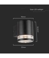 1W Solar-Wandleuchte LED - IP54, Schwarz, mit Sensor