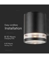 1W Solar-Wandleuchte LED - IP54, Schwarz, mit Sensor