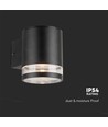 1W Solar-Wandleuchte LED - IP54, Schwarz, mit Sensor