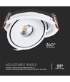 20W Ø16,5cm Einbauspot RA90 - Ausschnitt: Ø15 cm, Maße: Ø16,5 cm, CCT - 3 Lichtfarben, 3in1, weißer Rand