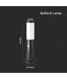 V-Tac schwarze Gartenlampe - 45 cm, IP44 für den Außenbereich, PIR-Sensor, E27 Fassung, ohne Leuchtmittel