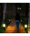 V-Tac schwarze Gartenlampe - 45 cm, IP44 für den Außenbereich, PIR-Sensor, E27 Fassung, ohne Leuchtmittel