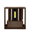 11W LED Wandleuchte - IP65 Außenbereich, quadratisch, verstellbarer Abstrahlwinkel, inkl. Leuchtmittel, Corten