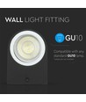 GU10 Runde Wandleuchte - IP44 Außenbereich, ohne Leuchtmittel