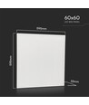60x60 hintergrundbeleuchtetes LED-Panel, 25W - 180lm/w, weißer Rahmen