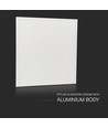 60x60 hintergrundbeleuchtetes LED-Panel, 25W - 180lm/w, weißer Rahmen