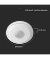 V-Tac LED Bewegungsmelder für Aufputzmontage - LED-freundlich, weiß, PIR Infrarot, IP20 für den Innenbereich