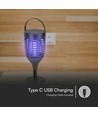 V-Tac Solar-Insektenlampe - Schwarz, 3-in-1, IP24