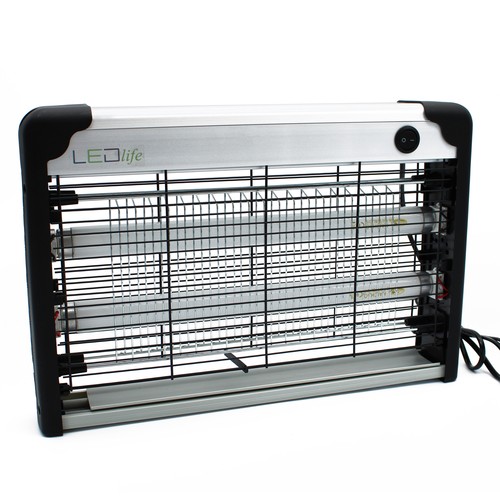 LEDlife Insektenlampe - 2x10W, Innen/Überdacht, UV-Licht, ca. 80m2 Reichweite