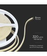 5m 10W/m Wasserdichter COB-LED-Streifen - 24V DC, IP67, 320 LEDs pro Meter, COB LED