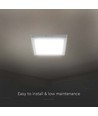 18W LED Deckenleuchte - 21,4 x 21,4 cm, Höhe: 3,1 cm, weißer Rand