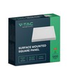 12W LED Deckenleuchte - 17 x 17cm, Höhe: 3cm, weißer Rand