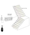 11W pro Stufe Treppen LED COB-Strip-Set - 24V DC, IP20, Bis zu 16 Stufen