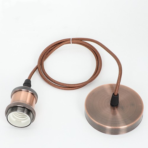 Lampensockel & Rosette, Designer - Bronze, 150 cm Kabel, E27