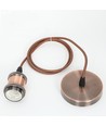 Lampensockel & Rosette, Designer - Bronze, 150 cm Kabel, E27
