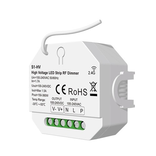 LEDlife rWave 230V LED-Strip-Dimmer - RF, Push-Dim, 360W