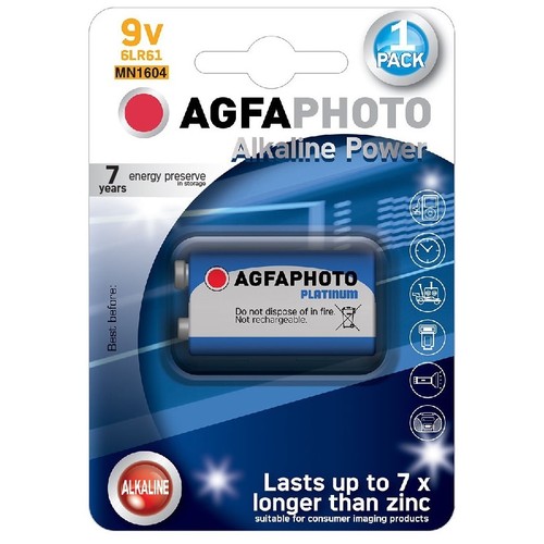 B1 1 Stk AgfaPhoto Batterie - Alkaline, 9V