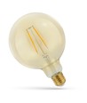 E27 5W LED Globe-Lampe - Kohlefaden-Optik, 12,5 cm, bernsteinfarbenes Glas, extra warm