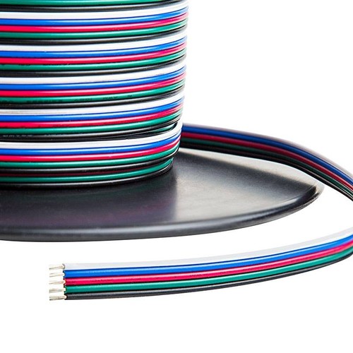 12-24V RGB+W Kabel - 5 x 0,5 mm², Meterware, mind. 5 Meter