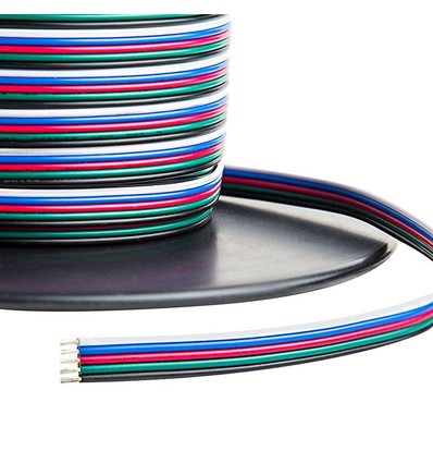 12-24V RGB+W Kabel - 5 x 0,5 mm², Meterware, mind. 5 Meter