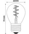 E27 3W LED-Leuchtmittel - G45, Filament, Rauchglas
