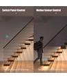 11W pro Stufe Treppen-LED-COB-Streifen-Set - 24V DC, IP20, Bis zu 20 Stufen, mit Sensor + Ein/Aus-Schalter