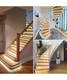 11W pro Stufe Treppen-LED-COB-Streifen-Set - 24V DC, IP20, Bis zu 20 Stufen, mit Sensor + Ein/Aus-Schalter