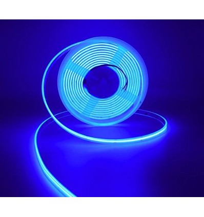 5m 10W/m Blauer COB-LED-Streifen - 24V DC, IP67, 320 LEDs pro Meter, COB LED