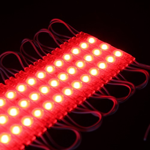 1,1W pro Stk. Wasserdichtes rotes LED-Modul - 12V DC, IP66, perfekt für Schilder und Speziallösungen