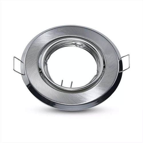 2er-Set MR16 oder GU10 Downlight-Kit - Ohne Leuchtmittel, gebürsteter Stahl, Lochausschnitt: Ø7 cm, Maße: Ø9,3 cm