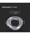 2er-Set MR16 oder GU10 Downlight-Kit - Ohne Leuchtmittel, gebürsteter Stahl, Lochausschnitt: Ø7 cm, Maße: Ø9,3 cm
