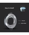 2er-Set MR16 oder GU10 Downlight-Kit - Ohne Leuchtmittel, gebürsteter Stahl, Lochausschnitt: Ø7 cm, Maße: Ø9,3 cm