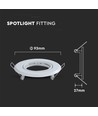 2er-Set MR16 oder GU10 Downlight-Kit, Weiß, Lochausschnitt: Ø7 cm, Maße: Ø9,3 cm