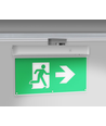LED EXIT-Schild für Schiene - 3W, 2 Stunden Akku, inkl. Piktogramme, für 3-Phasen-Schienen