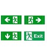 LED EXIT-Schild für Schiene - 3W, 2 Stunden Akku, inkl. Piktogramme, für 3-Phasen-Schienen