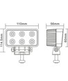 18W LED Arbeitsscheinwerfer, 12V / 24V - Kaltweiß, Auto, LKW, Traktor, Anhänger, Einsatzfahrzeuge
