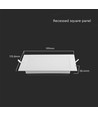 12W 17cm x 17cm LED Einbaupanel - Ausschnitt: 15,5cm x 15,5cm, Maße: 17cm x 17cm