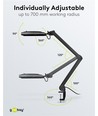 LED-Lupenlampe mit Klemme x1,75 9W - Schwarz