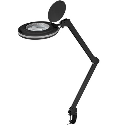 LED-Lupenlampe mit Klemme x1,75 9W - Schwarz