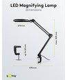 LED Lupenlampe mit Klemme 8W - Schwarz
