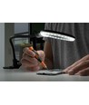 LED Lupenlampe mit Schwanenhals 6W - Schwarz, Tischlampe, Klemme