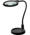 LED Lupenlampe mit Schwanenhals 6W - Schwarz, Tischlampe, Klemme