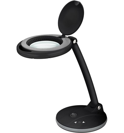 LED-Lupenlampe 6W - Schwarz, Tischlampe