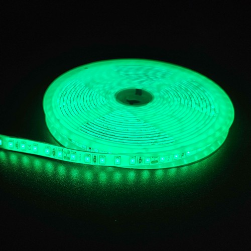5m 10W/m Grüner LED-Streifen - 24V DC, IP65, 120 LEDs pro Meter