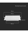 LED Einbaupanel, 24W - Ausschnitt: 28cm x 28cm, Maße: 29,5cm x 29,5cm
