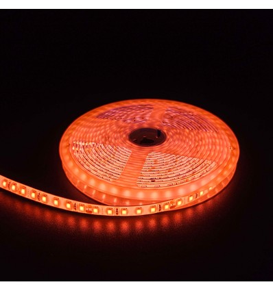5m 10W/m Orange LED-Streifen - 24V DC, IP65, 120 LEDs pro Meter