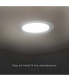 LED Einbaupanel, 24W - Lochausschnitt: Ø28 cm, Maße: Ø29,6 cm